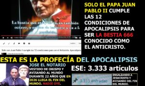 Lee más sobre el artículo LA PROFECÍA DEL APOCALIPSIS PARA LOS TIEMPOS FINALES. Y LAS 12 CONDICIONES. Y además Radio ESE emisión nº 122. 2ª parte.