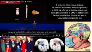 Lee más sobre el artículo EL 22 DE MAYO 22  LA O.M.S. ASUMIRÁ EL CONTROL DE TODA LA POBLACIÓN MUNDIAL Y 190 PAÍSES PERDERÁN SU SOBERANÍA NACIONAL. Y de regalo Radio ESE emisión nº 127. 2ª parte.