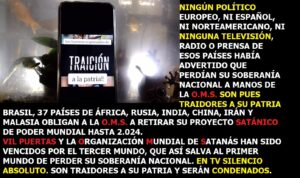 Lee más sobre el artículo TODOS SON TRAIDORES A LA PATRIA. EL TERCER MUNDO HA SALVADO AL PRIMER MUNDO. SILENCIO COVIDIOTA. Y además Radio ESE emisión nº 129. 2ª parte.