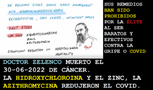 Lee más sobre el artículo PROTOCOLO ZELENCO. 20 CENTIMOS POR PACIENTE. OMS 3.500 $ POR PACIENTE. LOS REPTILIANOS SE MEAN DE LA RISA. Y además Radio ESE emisión nº 134. 2ª parte.