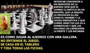 Lee más sobre el artículo INTENTAR CONVENCER A UN CREYENTE EN LA AGENDA 2030 DE QUE LO ENGAÑAN ES COMO JUGAR AL AJEDREZ CON UNA GALLINA. Y además UN MENSAJE DE ESPERANZA DE ALEJANDRO.