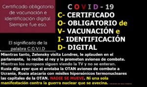 Lee más sobre el artículo COVID ES CERTIFICADO OBLIGATORIO DE VACUNACIÓN E IDENTIFICACIÓN DIGITAL. Y además NOTICIAS DEL FIN DE LOS TIEMPOS 9-02-2023