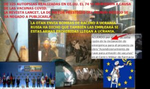 Lee más sobre el artículo De 325 autopsias el 74 por ciento habían muerto por la vacuna COVID.  Estudio censurado en LANCET. Y además SOBORNOS DE LAS FARMACÉUTICAS COMPRAN SILENCIOS Y CONCIENCIAS y para celebrarlo NOTICIAS DEL FIN DE LOS TIEMPOS 13-07-2023