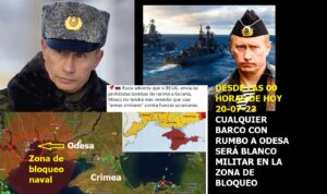 Lee más sobre el artículo BLOQUEO NAVAL RUSO A ODESA. UCRANIA SE QUEDA SIN SALIDA AL MAR. Y de regalo NOTICIAS DEL FIN DE LOS TIEMPOS 20-07-2023