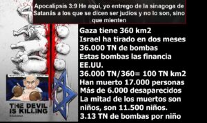 Lee más sobre el artículo Máster Classe. Gaza. Israel. Catar, amigos, pero tiran 100 TN de bombas sobre Gaza por Km2. Y NOTICIAS DEL FIN DE LOS TIEMPOS 12-12-2023