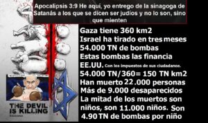 Lee más sobre el artículo 4.900 kilos de bombas por cada niño palestino asesinado en Gaza o 150 TN por km cuadrado. Y además NOTICIAS DEL FIN DE LOS TIEMPOS 02-01-2024